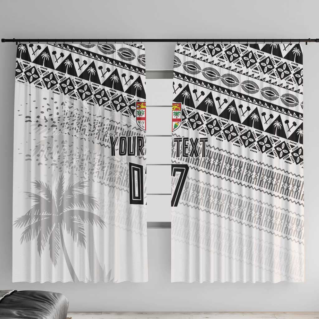 Fiji Rugby Custom Kaiviti Masi Window Curtain Black - Aussie Hoodie