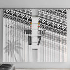 Fiji Rugby Custom Kaiviti Masi Window Curtain Black - Aussie Hoodie