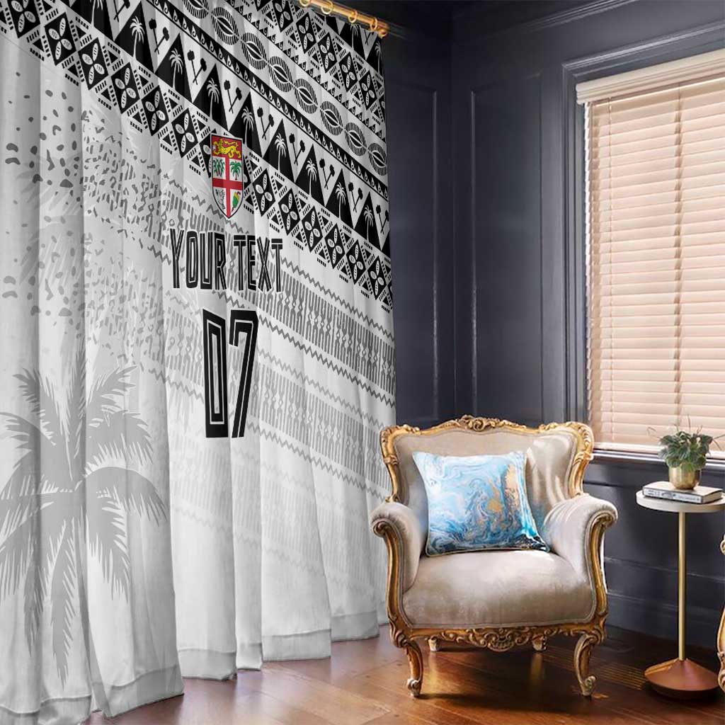 Fiji Rugby Custom Kaiviti Masi Window Curtain Black - Aussie Hoodie