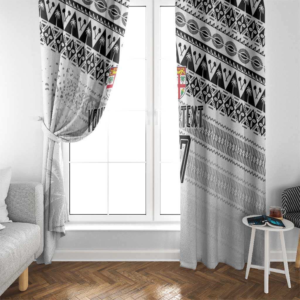 Fiji Rugby Custom Kaiviti Masi Window Curtain Black - Aussie Hoodie