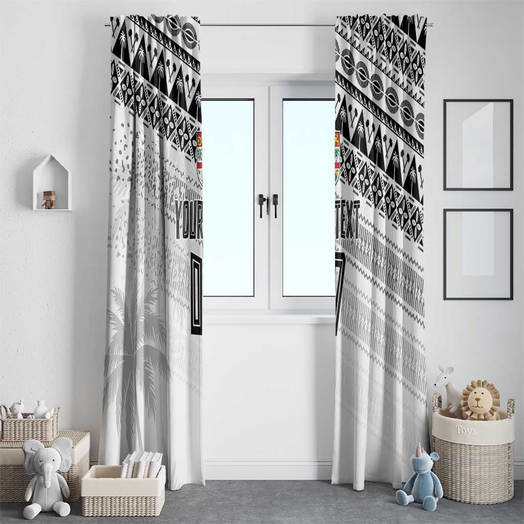 Fiji Rugby Custom Kaiviti Masi Window Curtain Black - Aussie Hoodie