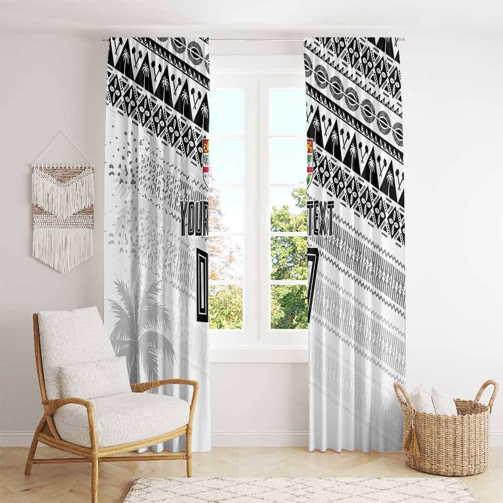 Fiji Rugby Custom Kaiviti Masi Window Curtain Black - Aussie Hoodie