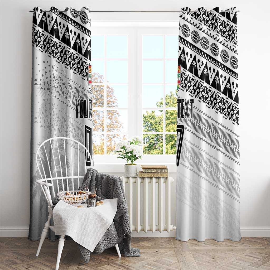 Fiji Rugby Custom Kaiviti Masi Window Curtain Black - Aussie Hoodie