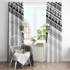 Fiji Rugby Custom Kaiviti Masi Window Curtain Black - Aussie Hoodie