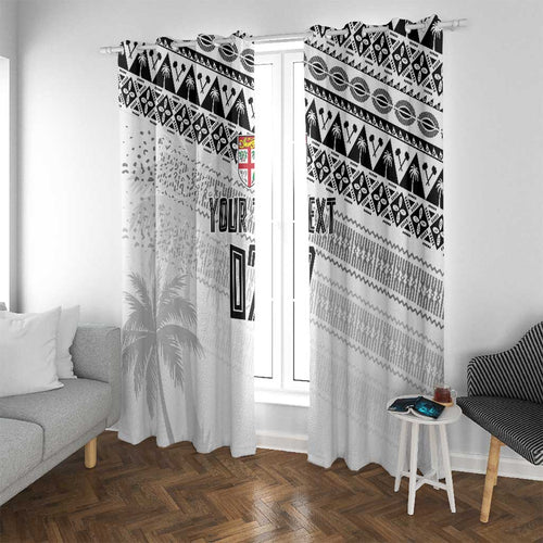 Fiji Rugby Custom Kaiviti Masi Window Curtain Black - Aussie Hoodie