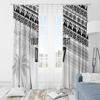 Fiji Rugby Custom Kaiviti Masi Window Curtain Black - Aussie Hoodie
