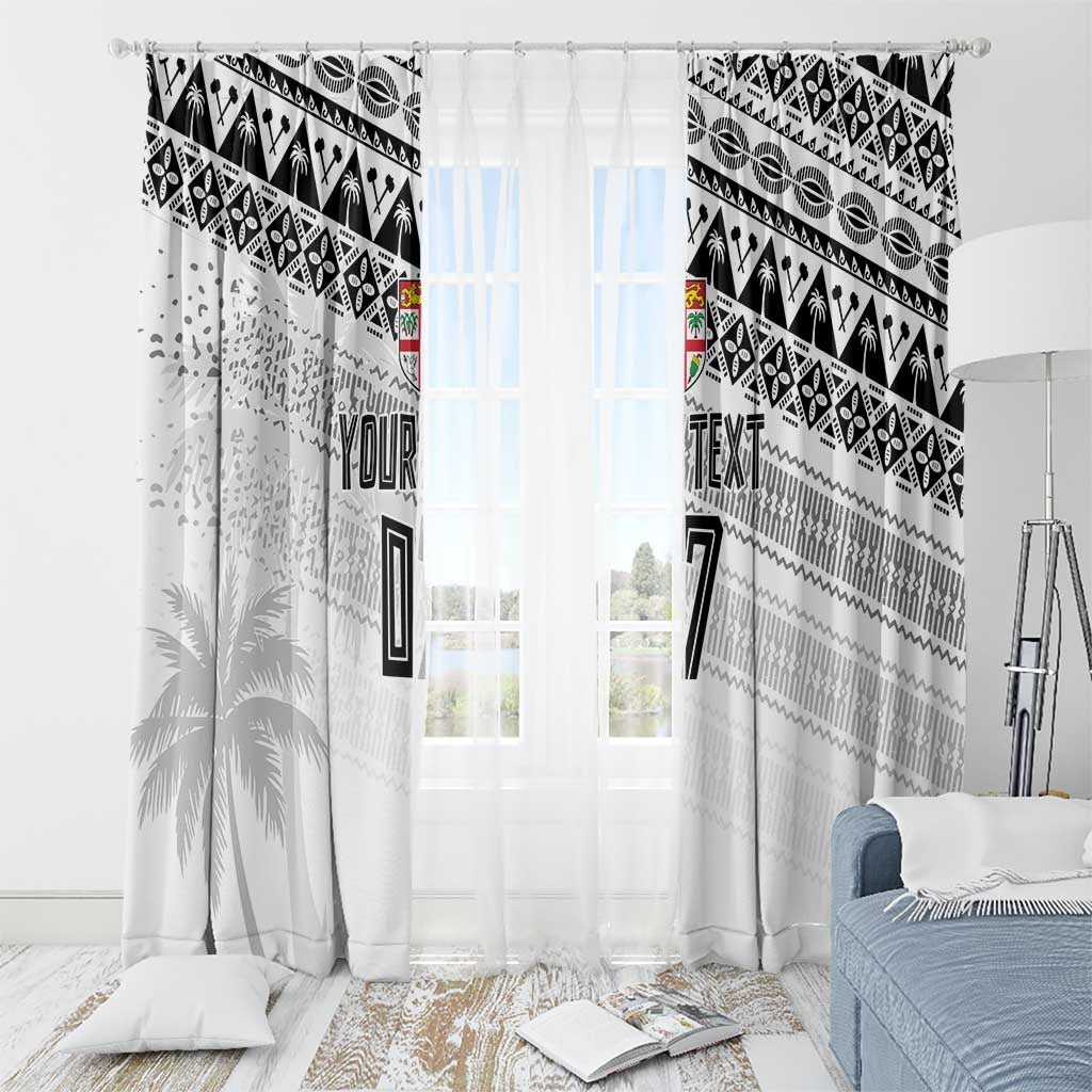 Fiji Rugby Custom Kaiviti Masi Window Curtain Black - Aussie Hoodie