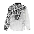Fiji Rugby Custom Kaiviti Masi Women Casual Shirt Black - Aussie Hoodie