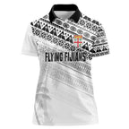 Fiji Rugby Custom Kaiviti Masi Women Polo Shirt Black - Aussie Hoodie