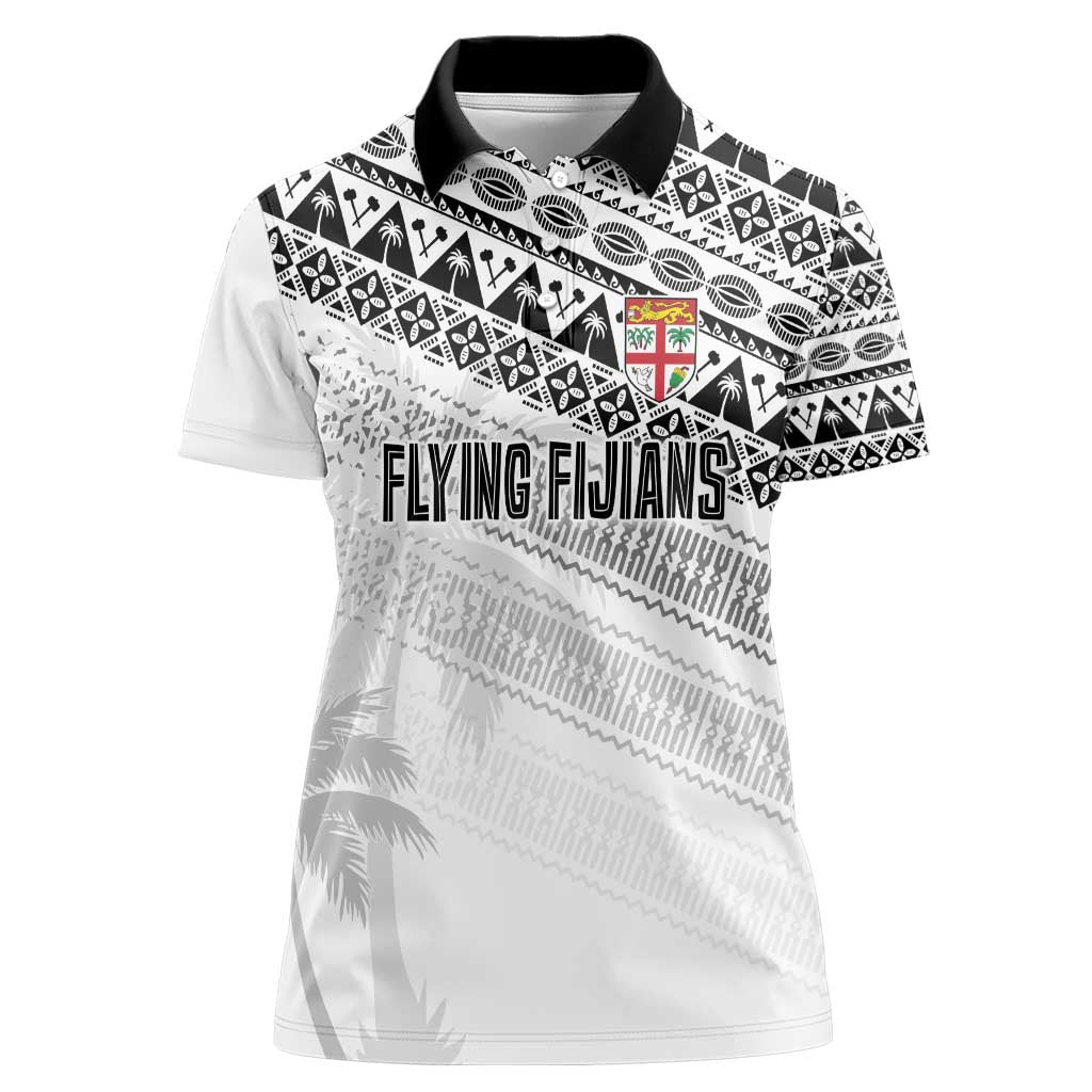 Fiji Rugby Custom Kaiviti Masi Women Polo Shirt Black - Aussie Hoodie