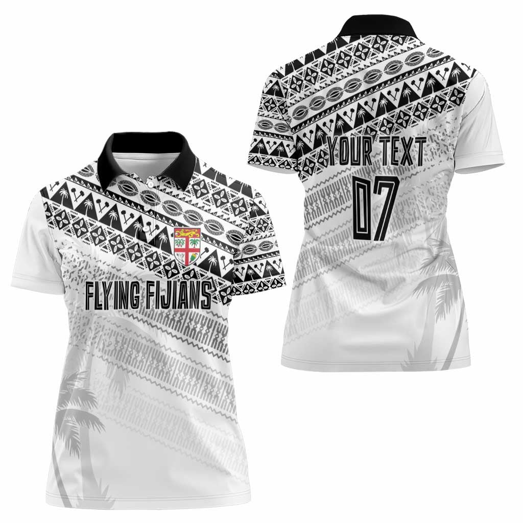 Fiji Rugby Custom Kaiviti Masi Women Polo Shirt Black - Aussie Hoodie