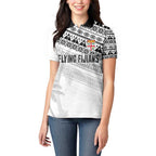 Fiji Rugby Custom Kaiviti Masi Women Polo Shirt Black - Aussie Hoodie