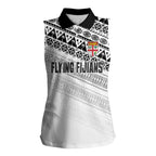 Fiji Rugby Custom Kaiviti Masi Women Sleeveless Polo Shirt Black - Aussie Hoodie