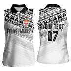 Fiji Rugby Custom Kaiviti Masi Women Sleeveless Polo Shirt Black - Aussie Hoodie