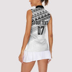 Fiji Rugby Custom Kaiviti Masi Women Sleeveless Polo Shirt Black - Aussie Hoodie