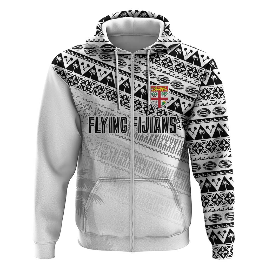 Fiji Rugby Custom Kaiviti Masi Zip Hoodie Black - Aussie Hoodie