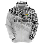 Fiji Rugby Custom Kaiviti Masi Zip Hoodie Black - Aussie Hoodie