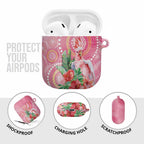 Breast Cancer Pink Cockatoo AirPods Case Indigenous Australia Watercolor Glaze - Aussie Hoodie