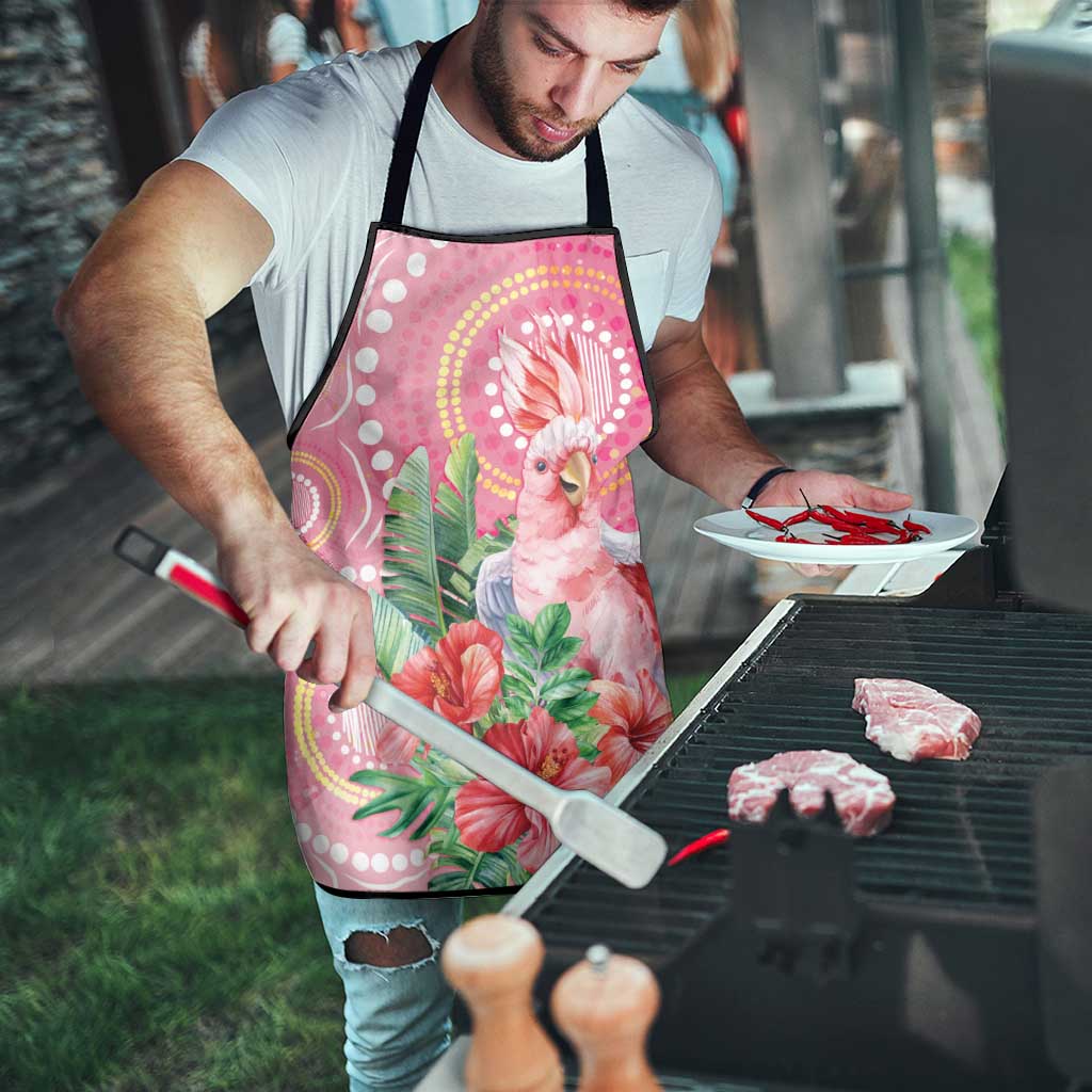 Breast Cancer Pink Cockatoo Apron Indigenous Australia Watercolor Glaze - Aussie Hoodie