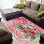 Breast Cancer Pink Cockatoo Area Rug Indigenous Australia Watercolor Glaze - Aussie Hoodie