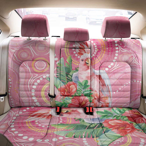 Breast Cancer Pink Cockatoo Back Car Seat Cover Indigenous Australia Watercolor Glaze - Aussie Hoodie