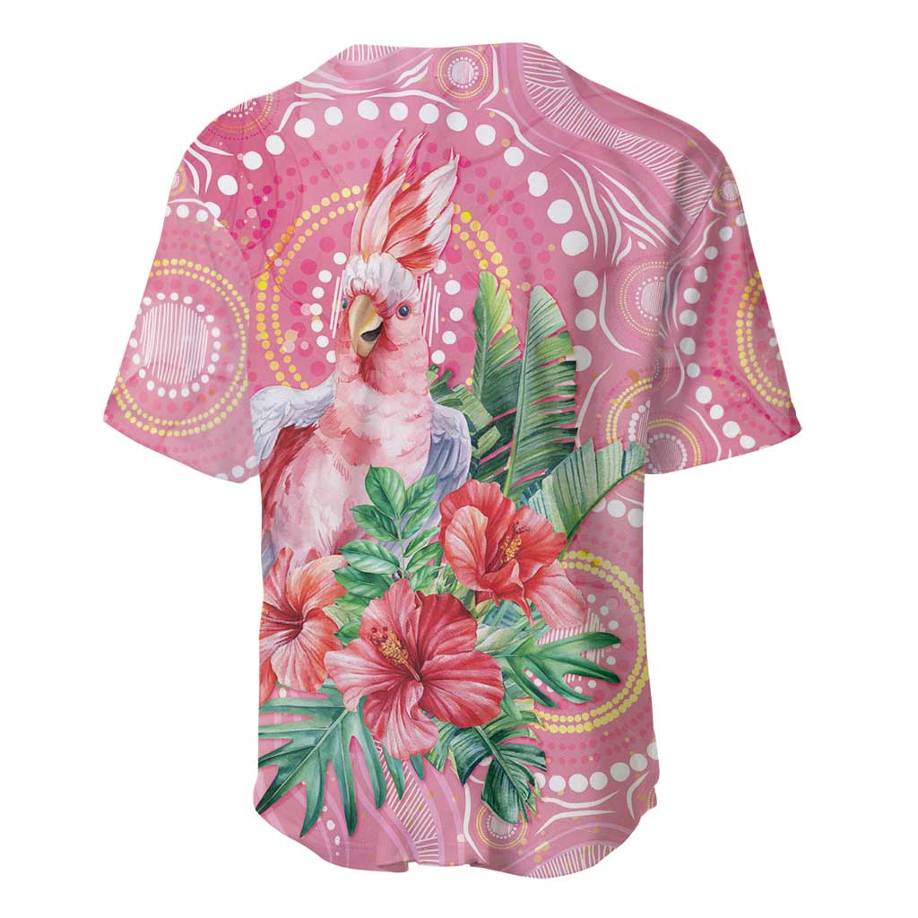 Breast Cancer Pink Cockatoo Baseball Jersey Indigenous Australia Watercolor Glaze - Aussie Hoodie