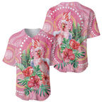 Breast Cancer Pink Cockatoo Baseball Jersey Indigenous Australia Watercolor Glaze - Aussie Hoodie