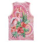 Breast Cancer Pink Cockatoo Basketball Jersey Indigenous Australia Watercolor Glaze - Aussie Hoodie