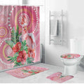 Breast Cancer Pink Cockatoo Bathroom Set Indigenous Australia Watercolor Glaze - Aussie Hoodie