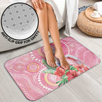 Breast Cancer Pink Cockatoo Bathroom Set Indigenous Australia Watercolor Glaze - Aussie Hoodie