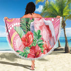Breast Cancer Pink Cockatoo Beach Blanket Indigenous Australia Watercolor Glaze - Aussie Hoodie