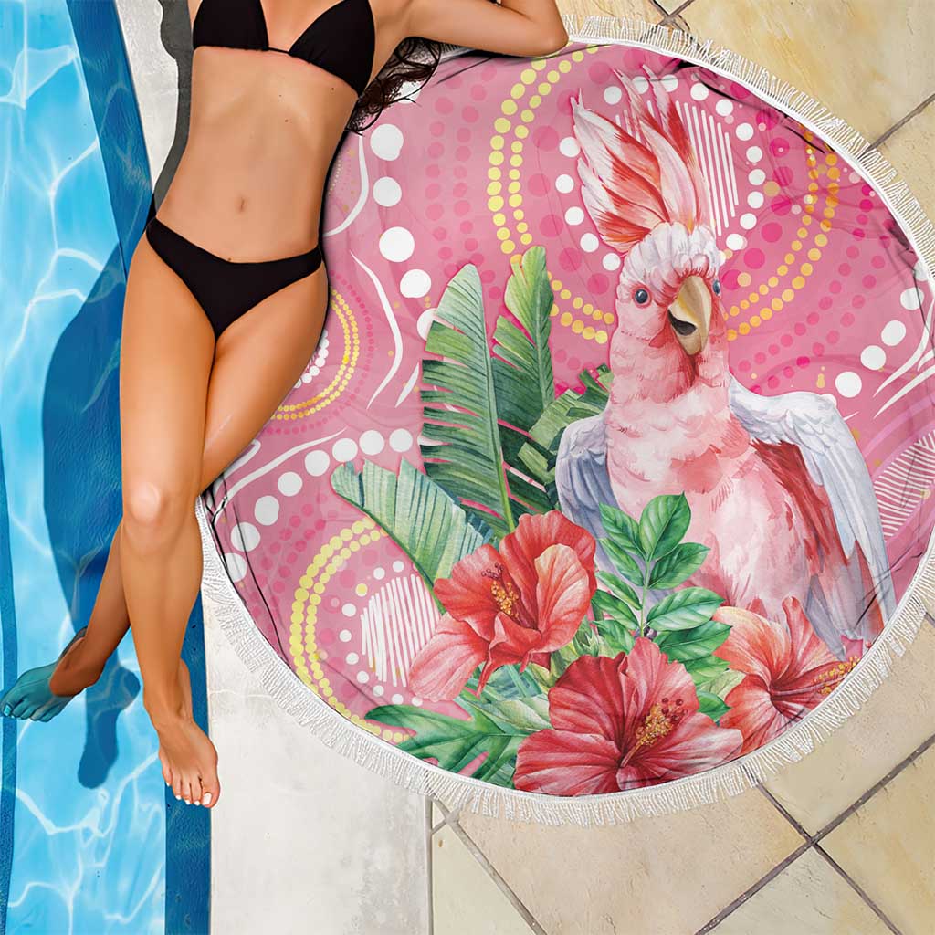 Breast Cancer Pink Cockatoo Beach Blanket Indigenous Australia Watercolor Glaze - Aussie Hoodie