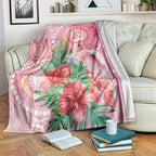 Breast Cancer Pink Cockatoo Blanket Indigenous Australia Watercolor Glaze - Aussie Hoodie