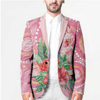 Breast Cancer Pink Cockatoo Blazer Indigenous Australia Watercolor Glaze - Aussie Hoodie