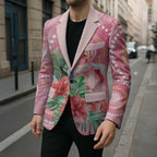Breast Cancer Pink Cockatoo Blazer Indigenous Australia Watercolor Glaze - Aussie Hoodie