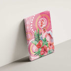 Breast Cancer Pink Cockatoo Canvas Wall Art Indigenous Australia Watercolor Glaze - Aussie Hoodie