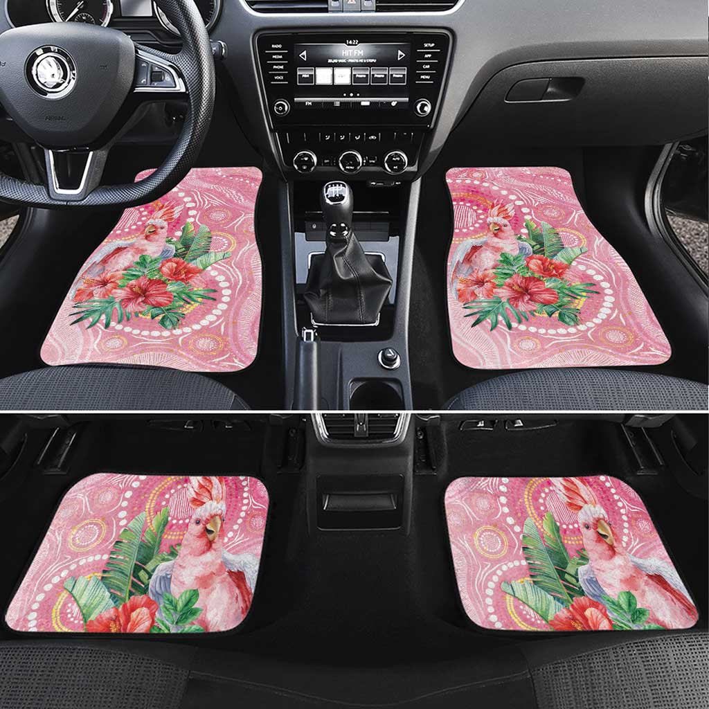 Breast Cancer Pink Cockatoo Car Mats Indigenous Australia Watercolor Glaze - Aussie Hoodie