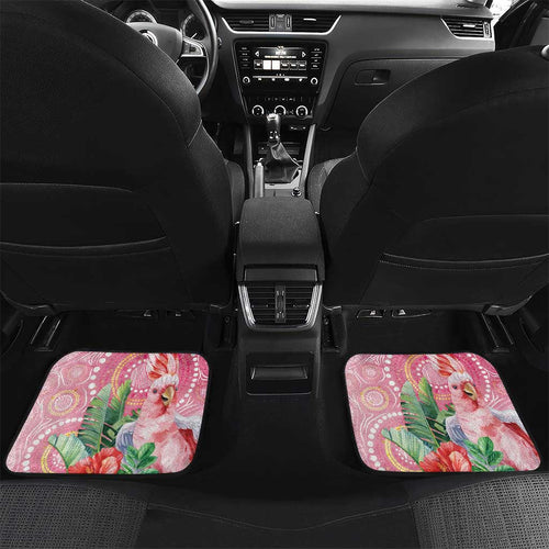 Breast Cancer Pink Cockatoo Car Mats Indigenous Australia Watercolor Glaze - Aussie Hoodie