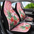 Breast Cancer Pink Cockatoo Car Seat Cover Indigenous Australia Watercolor Glaze - Aussie Hoodie