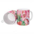 Breast Cancer Pink Cockatoo Ceramic Mug Indigenous Australia Watercolor Glaze - Aussie Hoodie