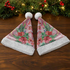 Breast Cancer Pink Cockatoo Christmas Santa Hat Australia Indigenous Watercolor Glaze - Aussie Hoodie