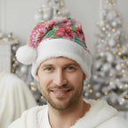 Breast Cancer Pink Cockatoo Christmas Santa Hat Australia Indigenous Watercolor Glaze - Aussie Hoodie