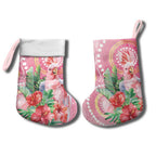 Breast Cancer Pink Cockatoo Christmas Stocking Australia Indigenous Watercolor Glaze - Aussie Hoodie
