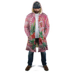Breast Cancer Pink Cockatoo Cloak Indigenous Australia Watercolor Glaze - Aussie Hoodie