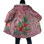 Breast Cancer Pink Cockatoo Cloak Indigenous Australia Watercolor Glaze - Aussie Hoodie
