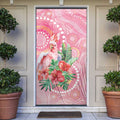 Breast Cancer Pink Cockatoo Door Cover Indigenous Australia Watercolor Glaze - Aussie Hoodie