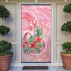 Breast Cancer Pink Cockatoo Door Cover Indigenous Australia Watercolor Glaze - Aussie Hoodie