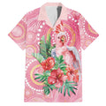 Breast Cancer Pink Cockatoo Family Matching Long Sleeve Bodycon Dress and Hawaiian Shirt Indigenous Australia Watercolor Glaze - Aussie Hoodie