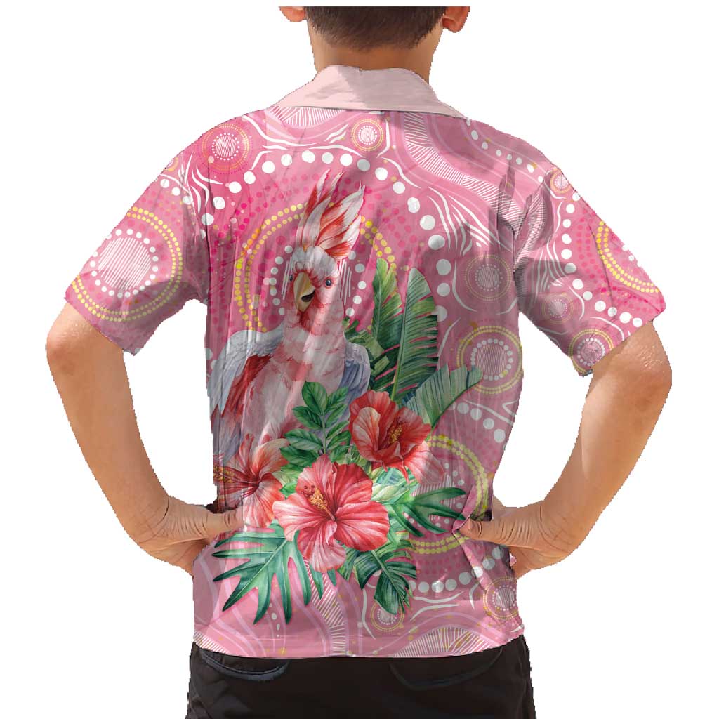 Breast Cancer Pink Cockatoo Family Matching Mermaid Dress and Hawaiian Shirt Indigenous Australia Watercolor Glaze - Aussie Hoodie