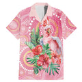 Breast Cancer Pink Cockatoo Family Matching Mermaid Dress and Hawaiian Shirt Indigenous Australia Watercolor Glaze - Aussie Hoodie